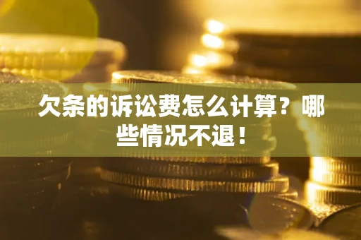 武汉欠条的诉讼费怎么计算?哪些情况不退! 武汉欠条的诉讼费怎么计算?哪些情况不退!