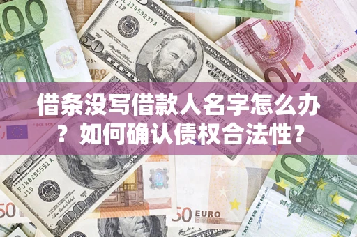 武汉借条没写借款人名字怎么办？如何确认债权合法性？