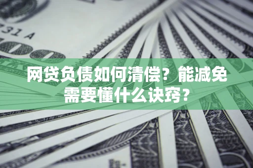 武汉网贷负债如何清偿？能减免需要懂什么诀窍？