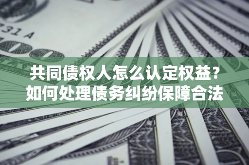 武汉共同债权人怎么认定权益？如何处理债务纠纷保障合法权益？