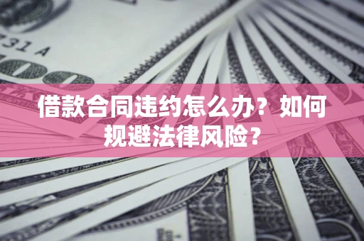 武汉借款合同违约怎么办？如何规避法律风险？